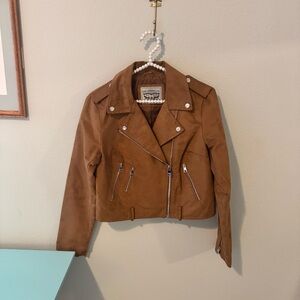 Levi’s Brown Faux Suede Moto Jacket